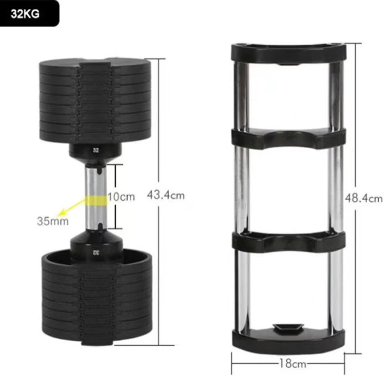 Adjustable Round Dumbbell Set