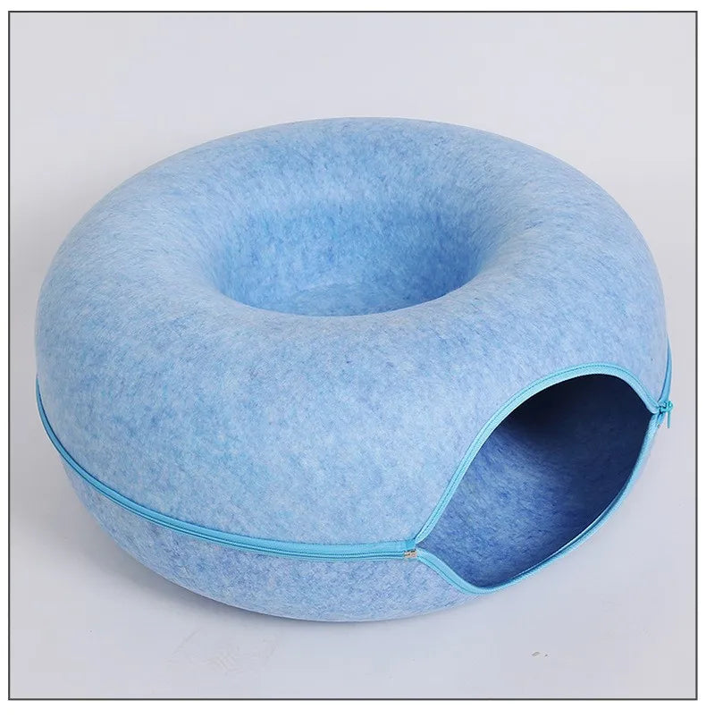 Donut Cat Bed Interactive Tunnel Toys