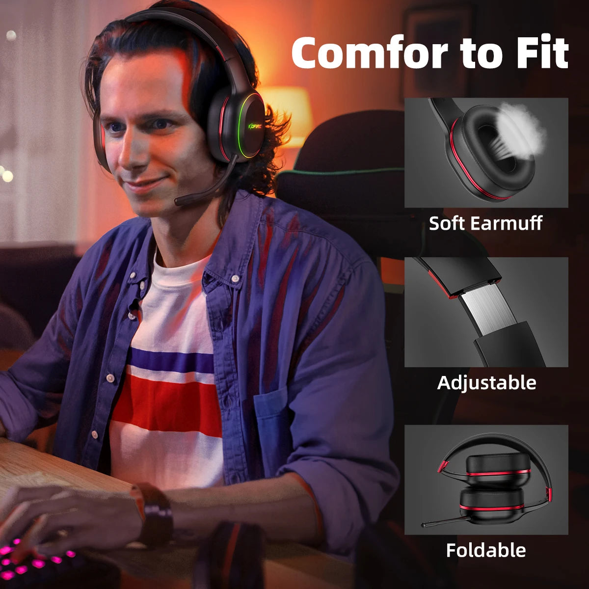 2.4GHz/Bluetooth Wireless Gaming Headset
