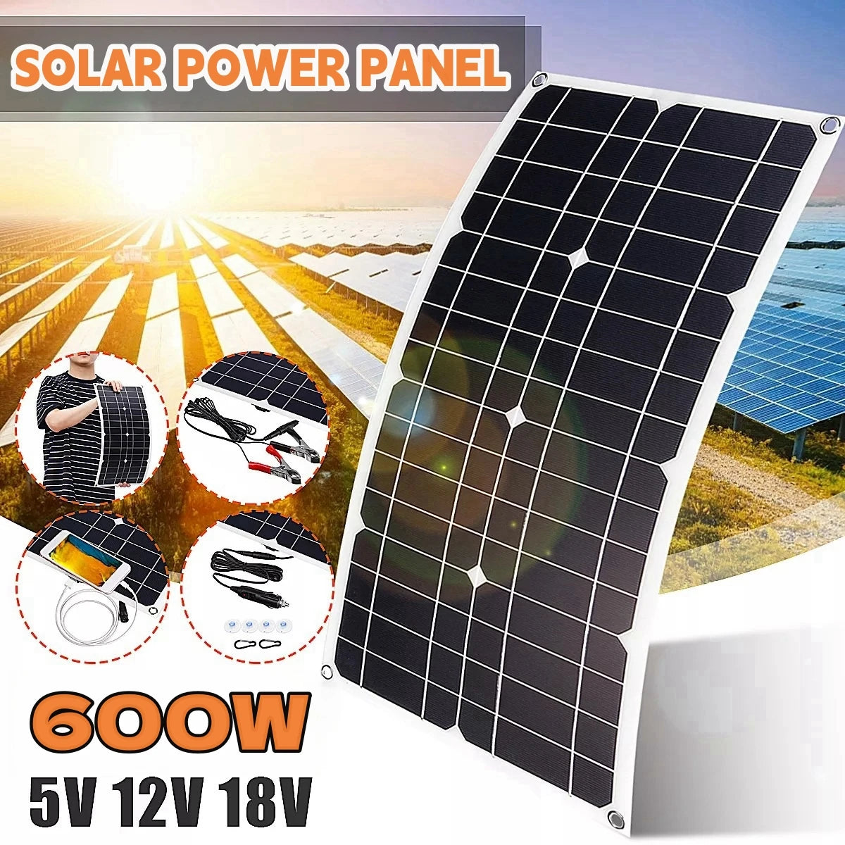 600W Solar Panel 18V Solar Kit