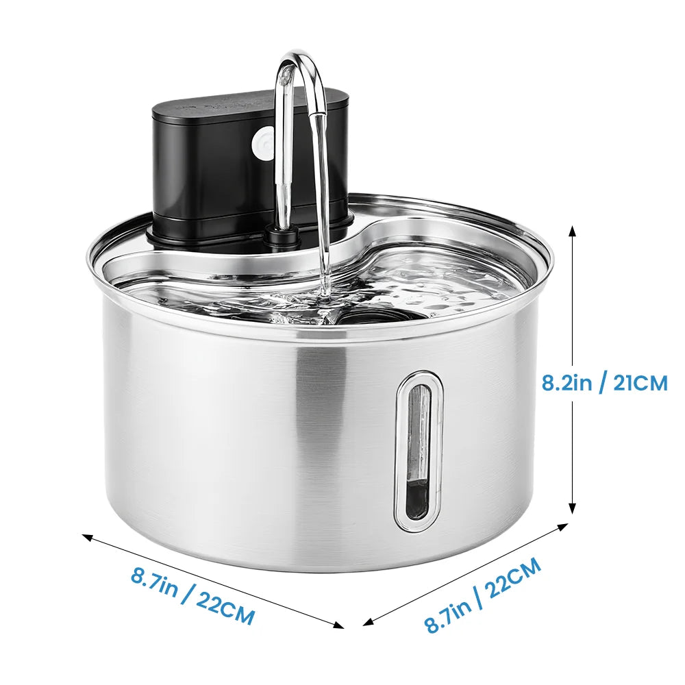 3.5L Stainless Steel Cat Sensor Water Fountain