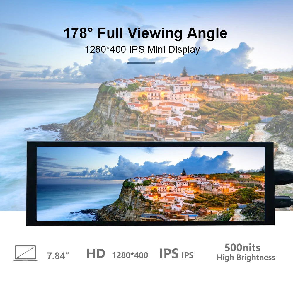 7.9 inch 1280x400 IPS AIDA64 Monitor