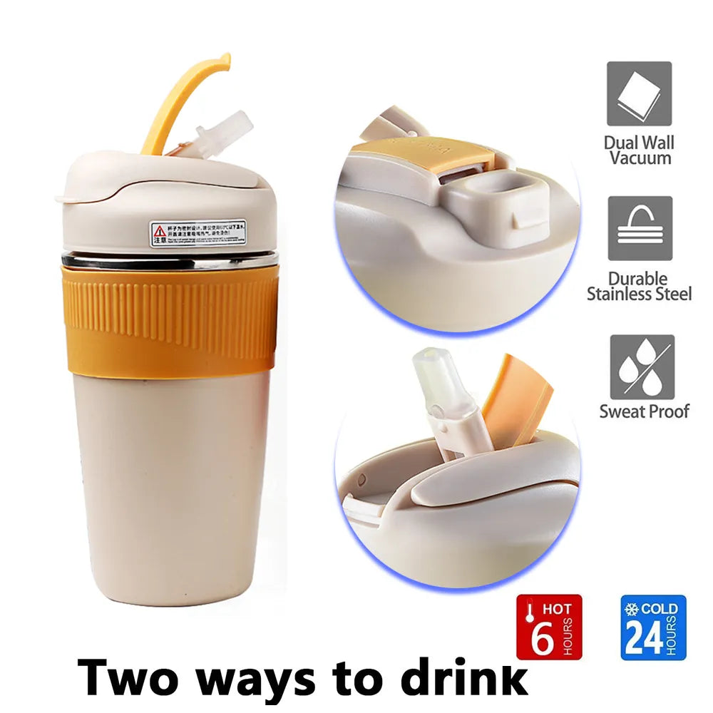 Cup Thermal Mug with Straw