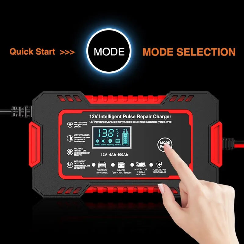 12V 6A Pulse Repair Battery Charger