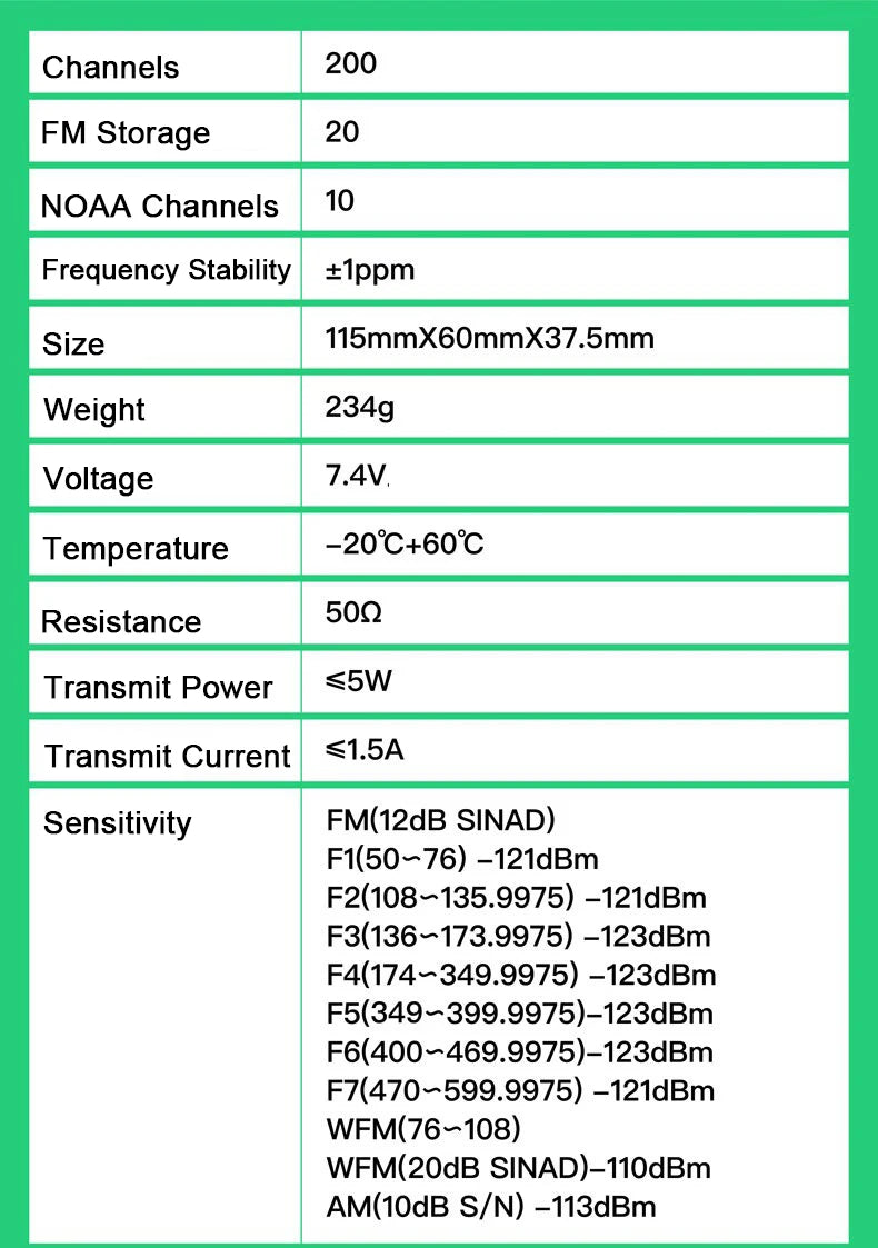 UV-K6 5W Air Band Walkie Talkie