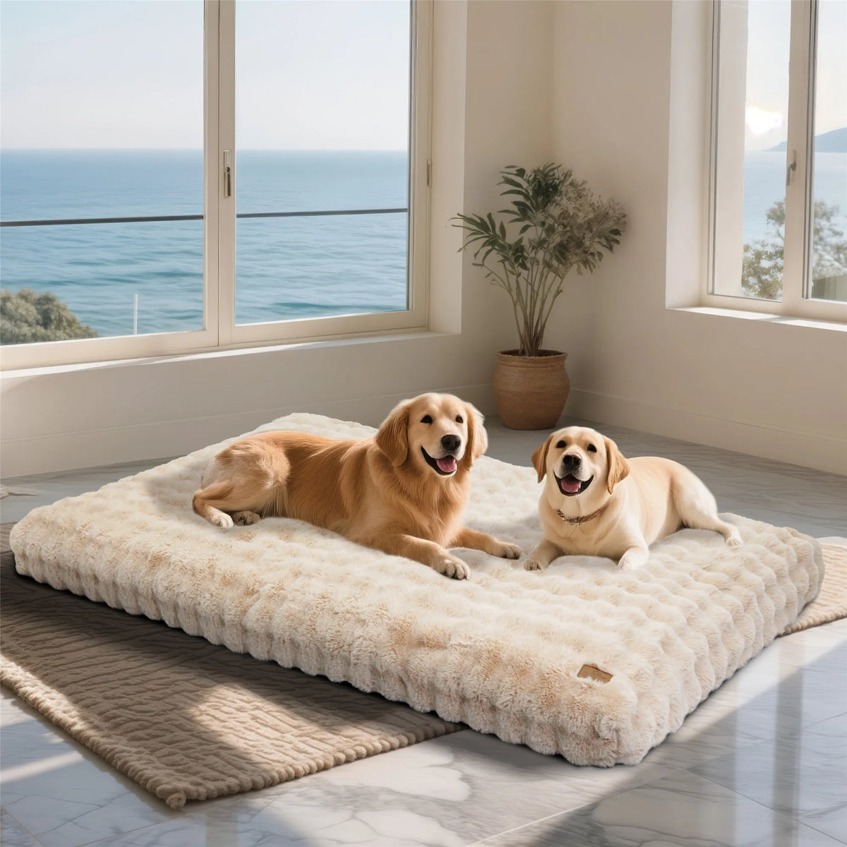 Fluffy Dog Crate Bed