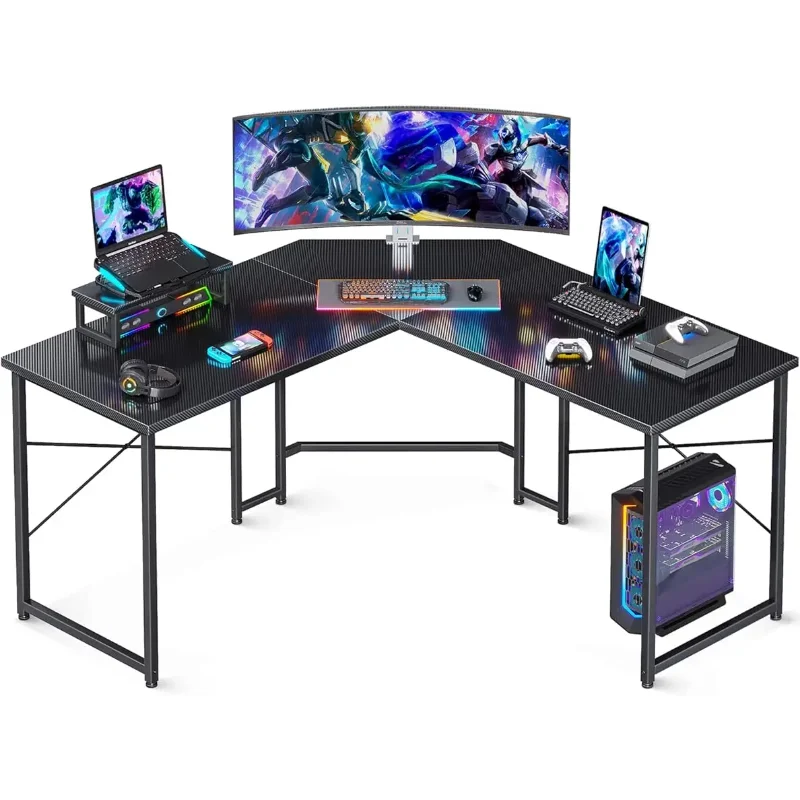 51 Inch L Shaped Gaming Computer Desk