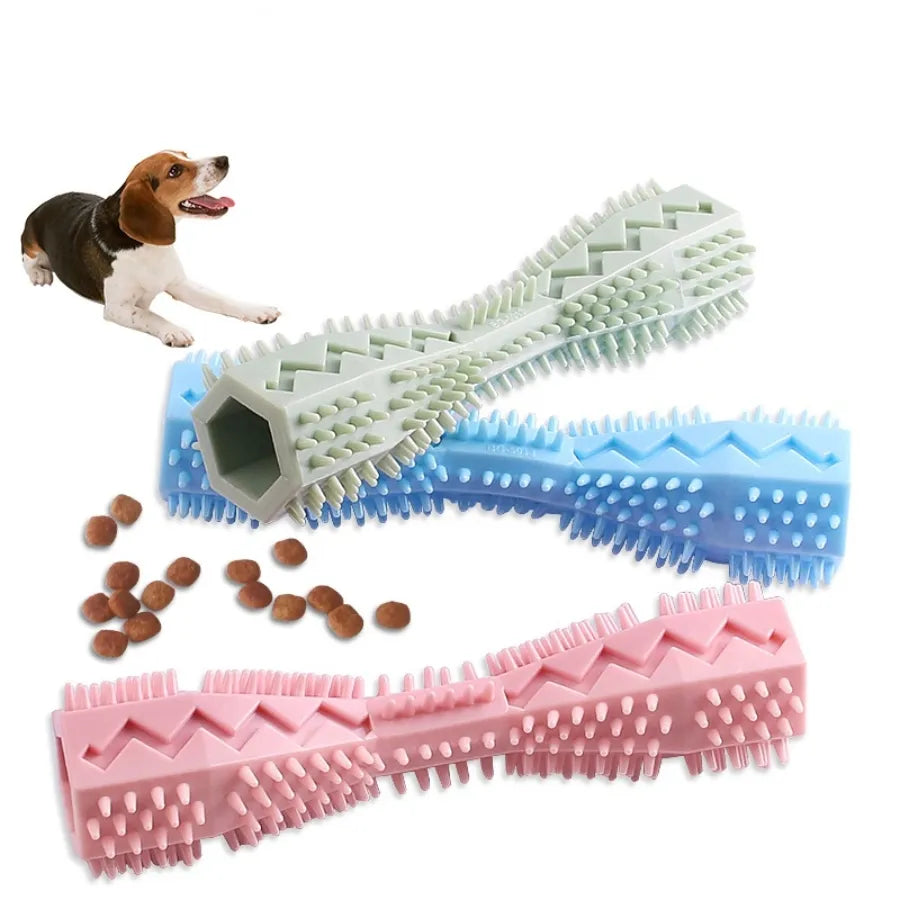 Pet teething cleaner stick toy