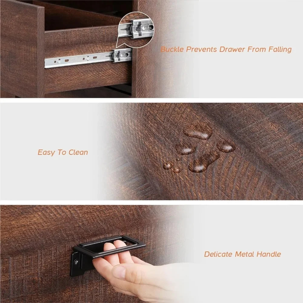 12-Drawer Wooden Dresser