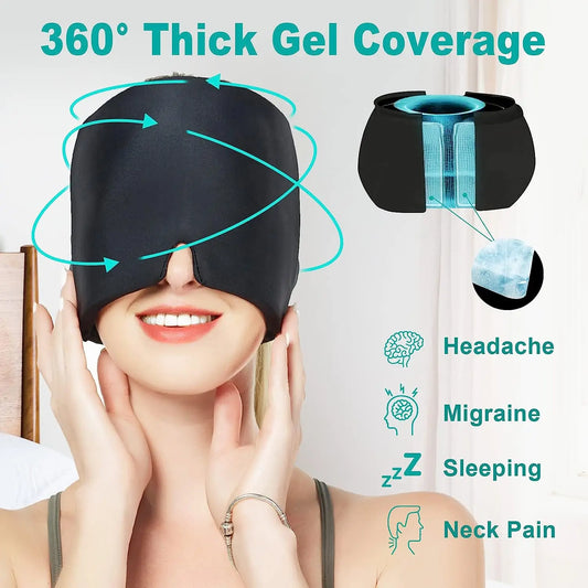 headache hat Gel Hot Cold Therapy Ice Cap