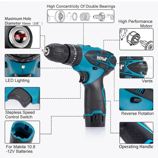 Electric Impact Drill 32N.m Multi Electric Screwdriver