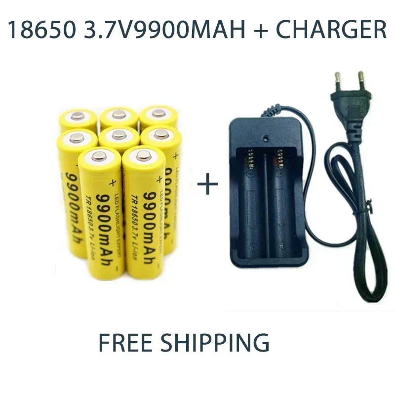 Fast charging 3.7V 18650 9900mAh rechargeable battery