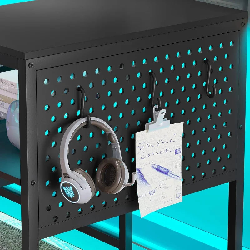 L Shaped Reversible Computer Gaming Desk
