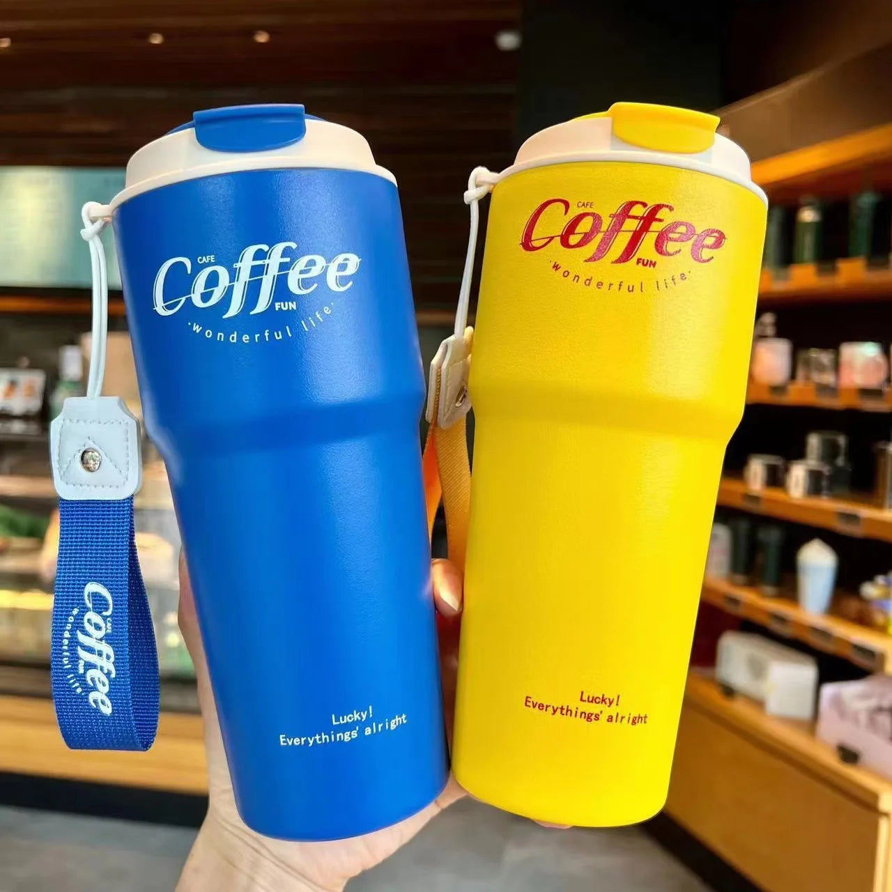 Portable Double Stainless Steel Coffee Mug