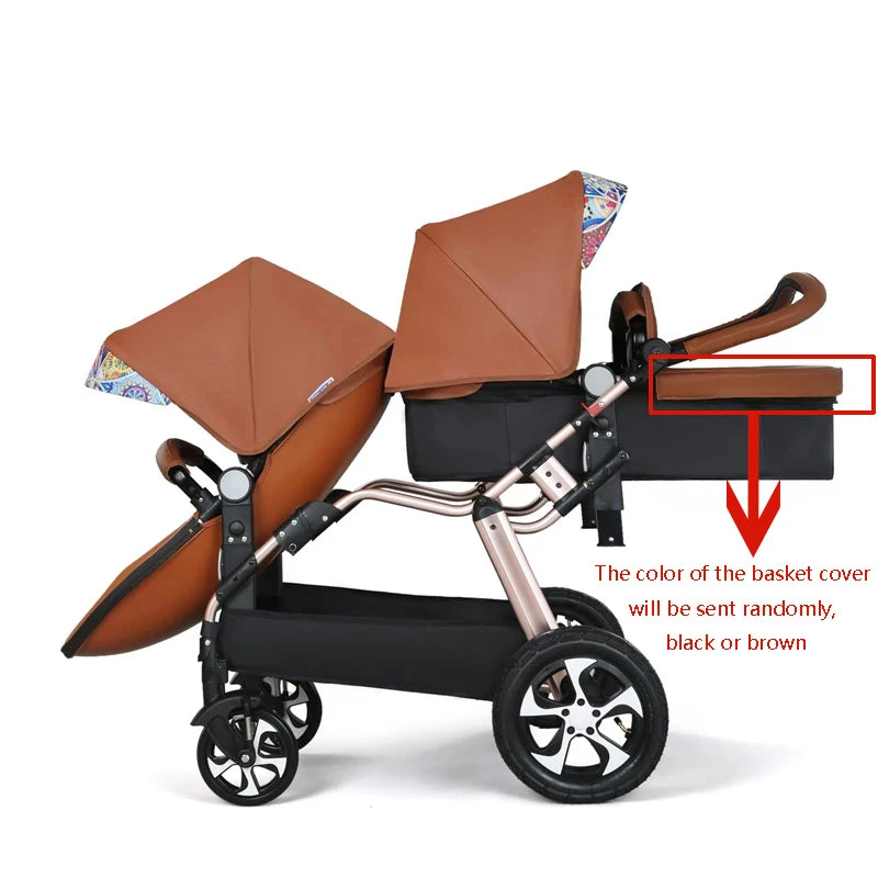 Luxury twins baby stroller