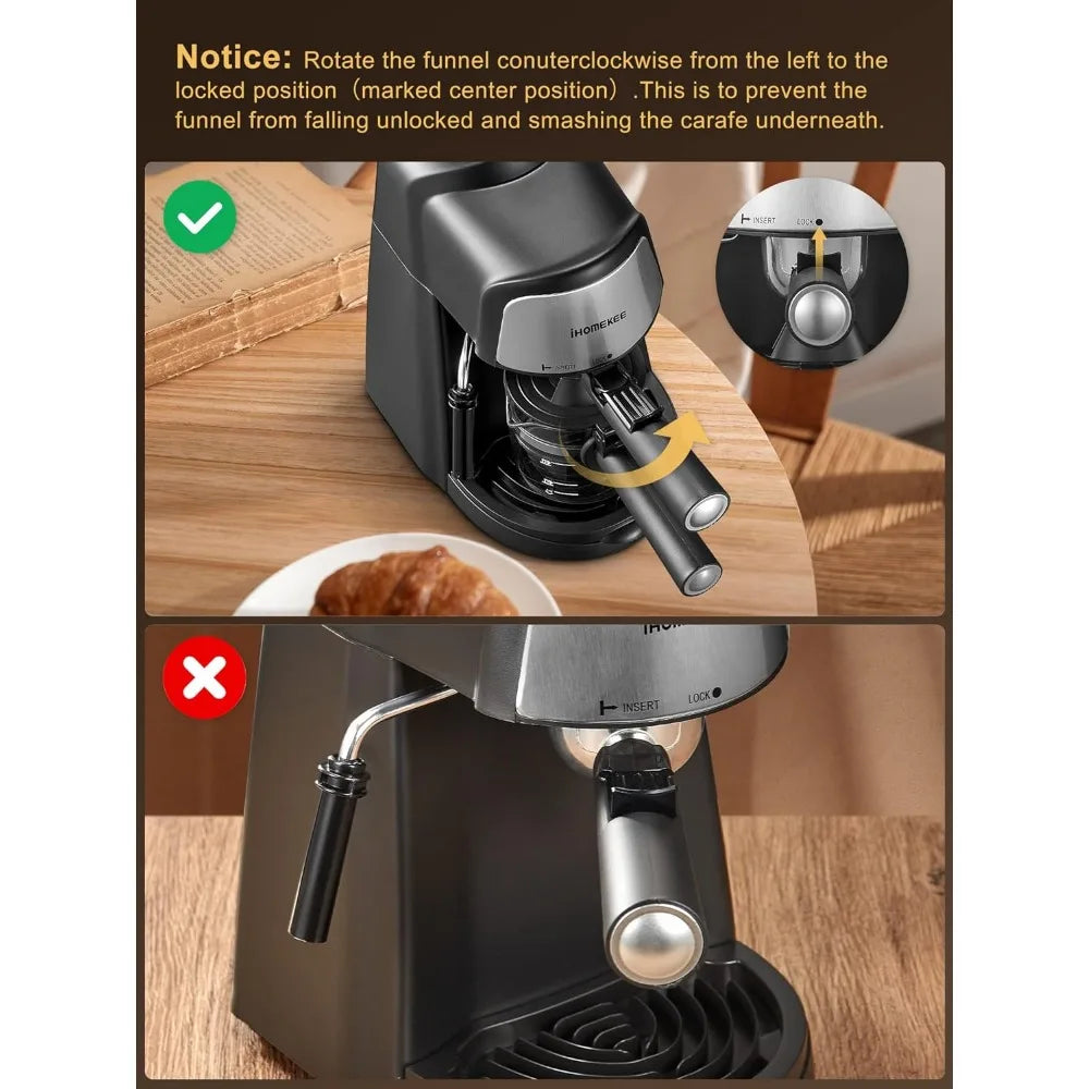 1-4 Cups Coffee Maker Machine