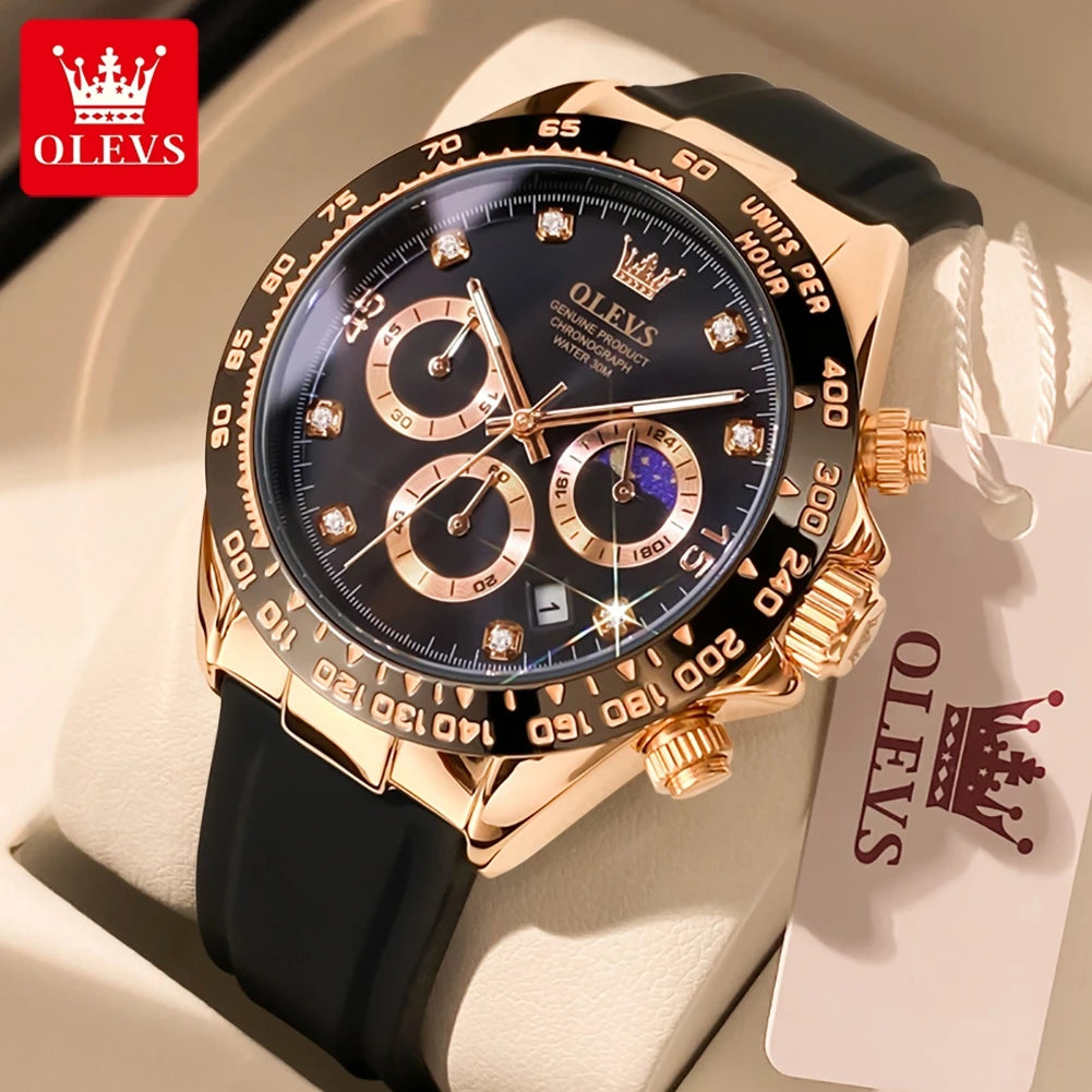Men Silicone Strap Wristwatch