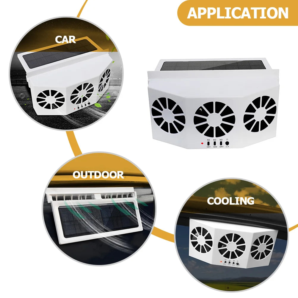 Solar Car Window Fan