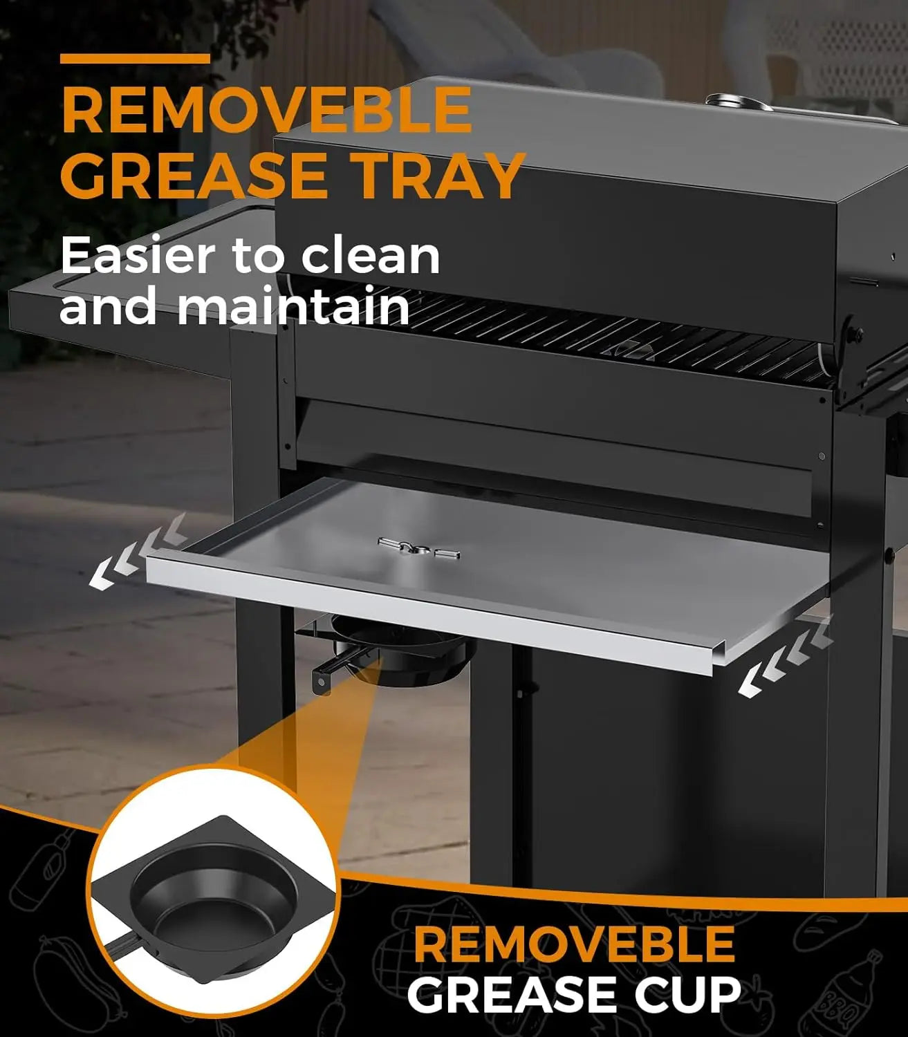 2 Burner BBQ Propane Gas Grill