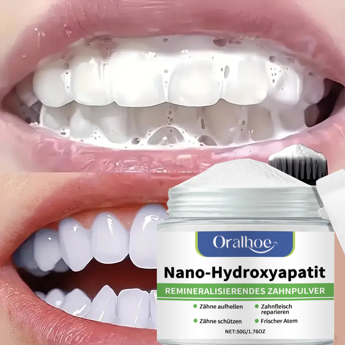 Whitening Tooth Powder with 10% Hydroxyapatite