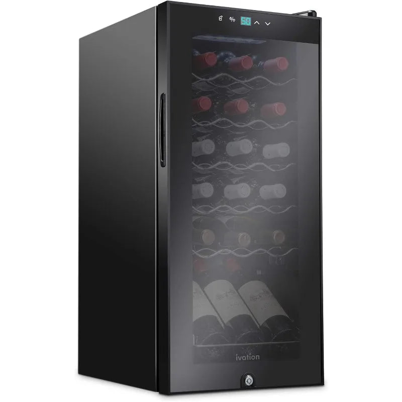 18-Bottle Wine Cooler with Lock