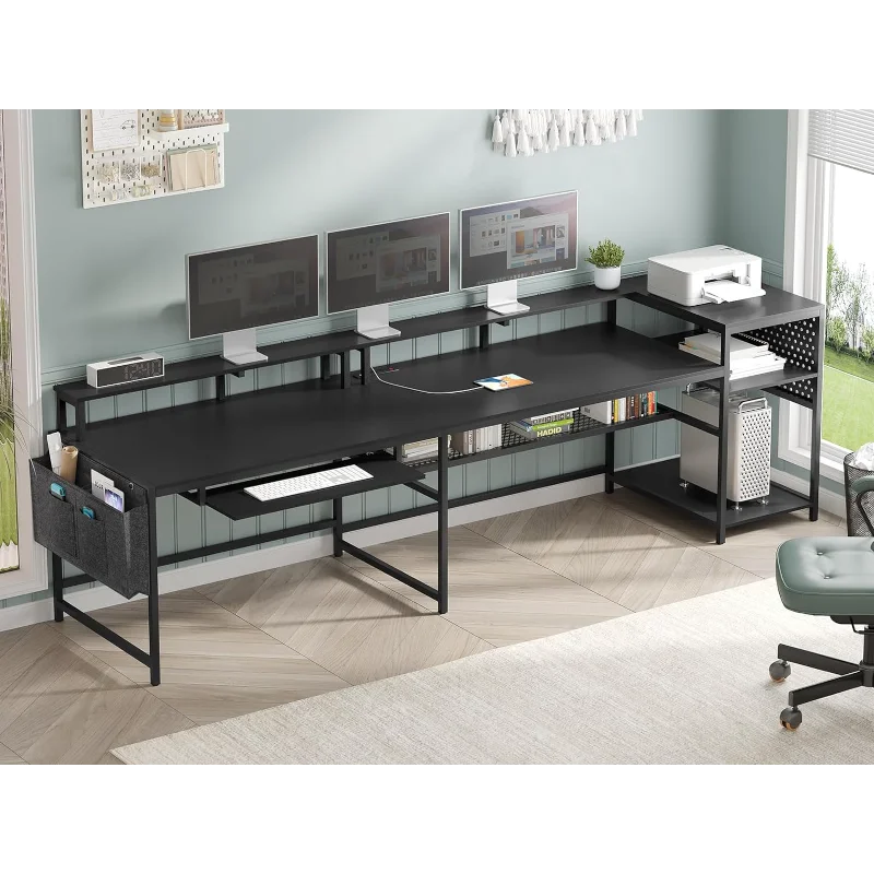 L Shaped Reversible Computer Gaming Desk