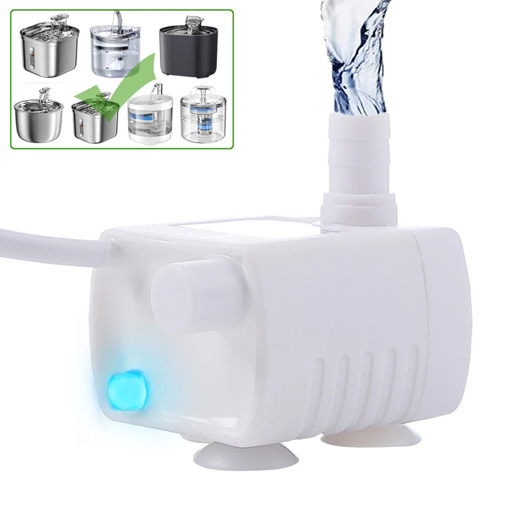 Pet Cat Water Fountain Water Pump LED Light