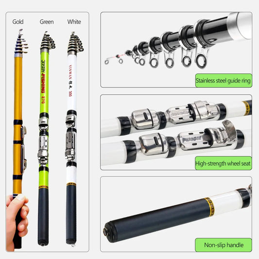 Telescopic Rock Fishing Spinning Rod