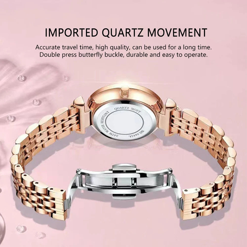 Luxury Fashion Waterproof Ladies Quartz Wristwatch