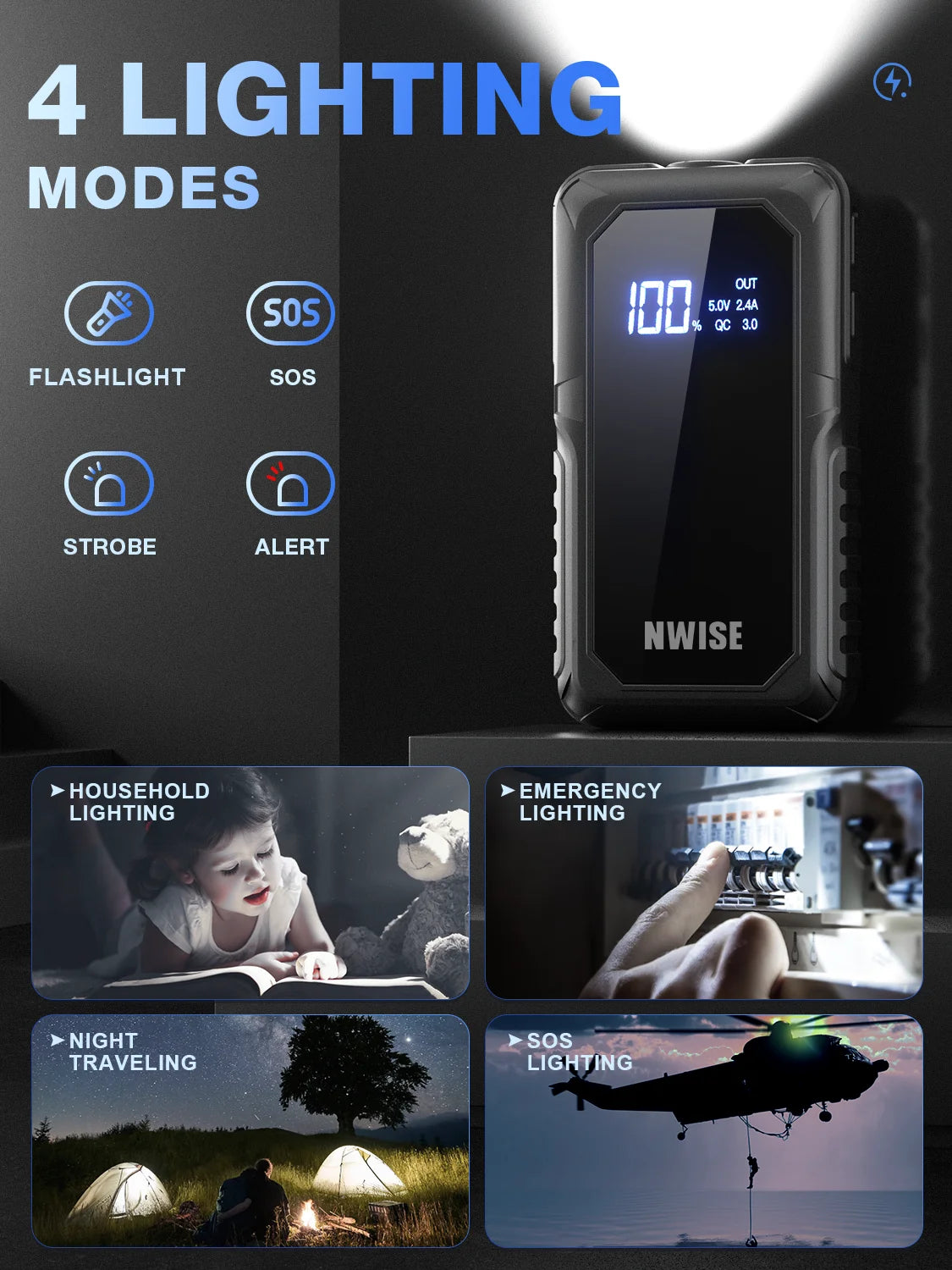 2000A Car Power Bank Jump Starter