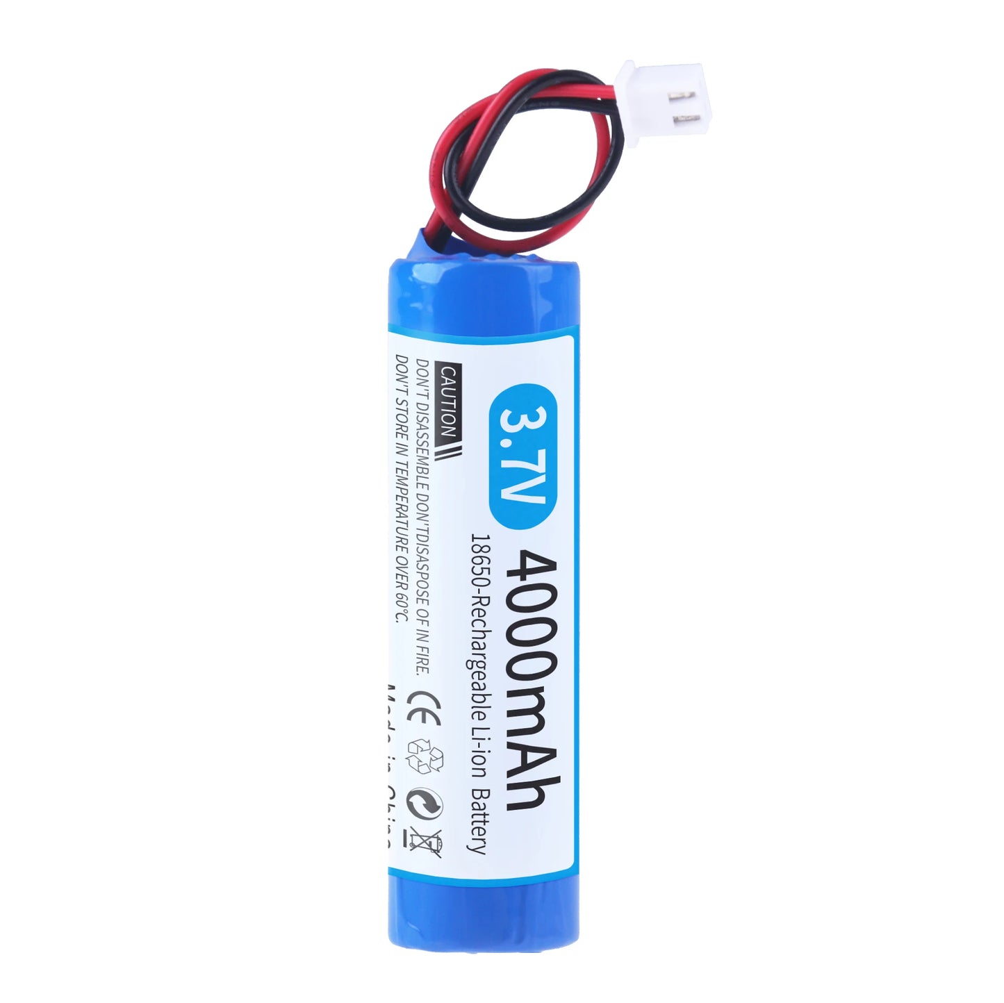 3.7V lithium ion rechargeable battery 18650 with replacement socket