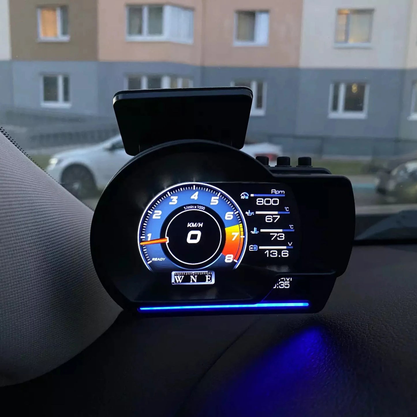 Smart Car HUD Turbo Gauge Digital Odometer