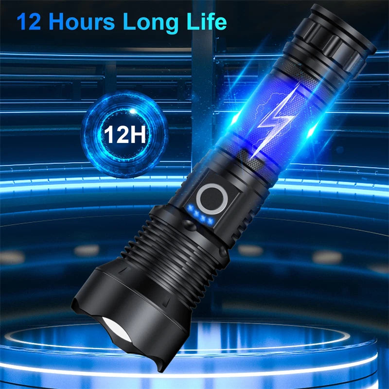 100000 High Lumen Waterproof LED Flashlight