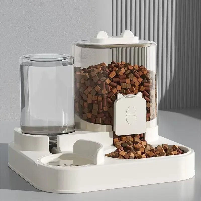 Cat Food Bowl With Water Fountain