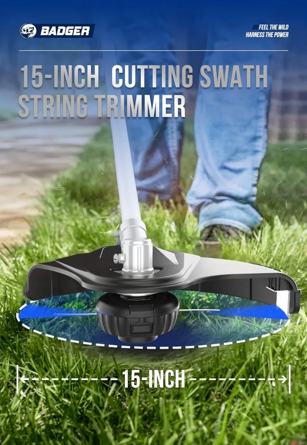 40V Cordless Weed Wacker String Trimmer