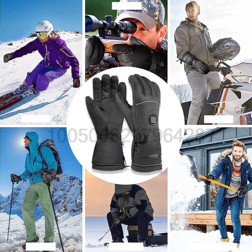 Heated Waterproof Gloves with Battery Case