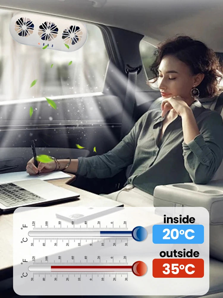 Solar Car Exhaust Fan for Cooling