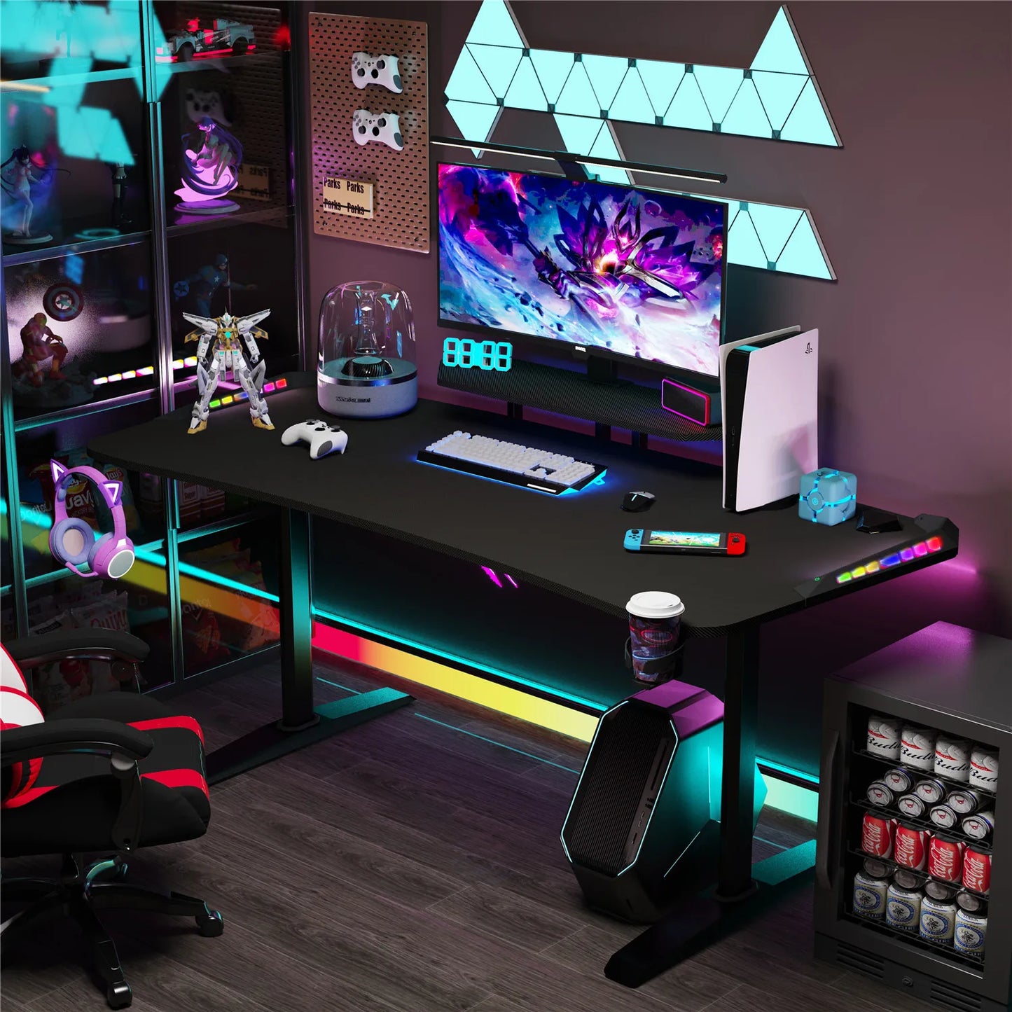 Computer Desk with Monitor Shelf