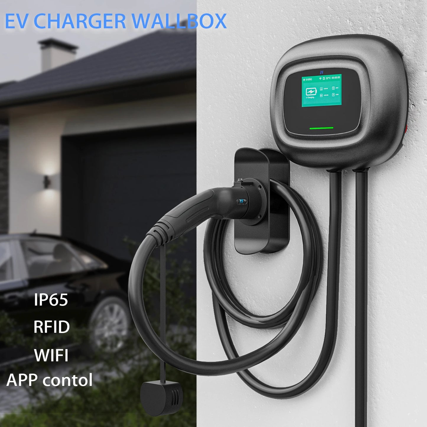 16A 32A EV Wall Mounted Charging Wallbox