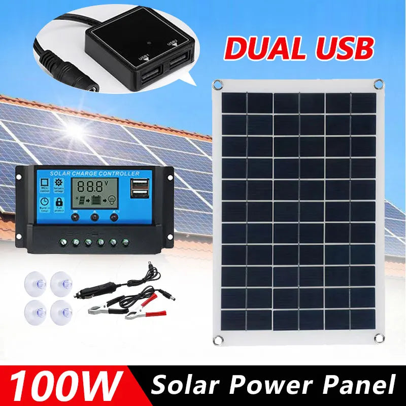 30W-100W Solar Panel 30A/60A Controller