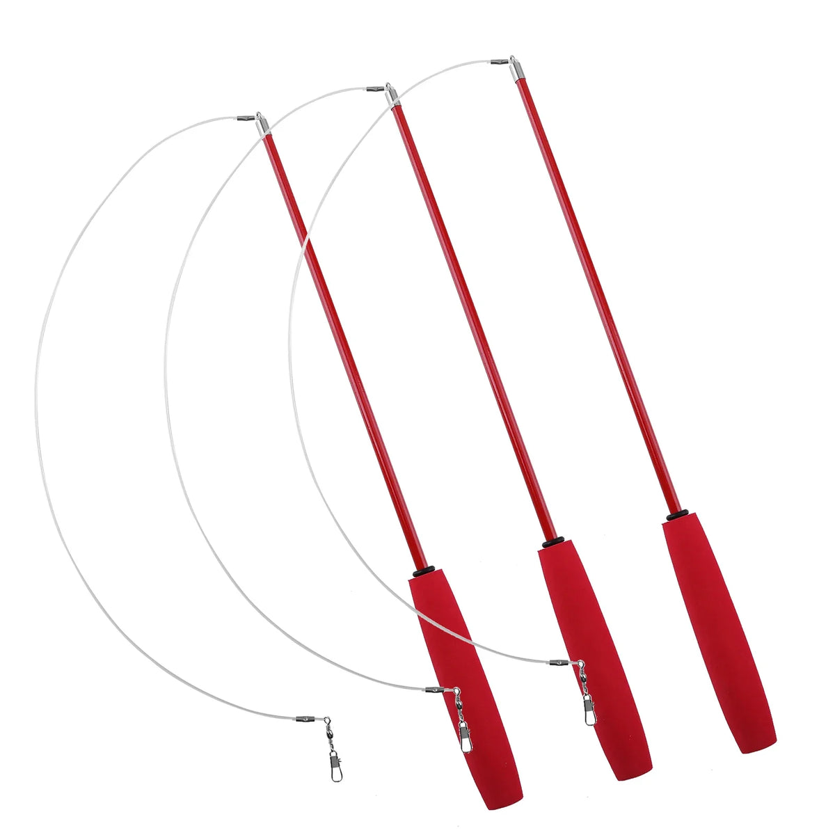 Cat Teaser Wands Three-section Telescopic Fishing Pole Toys