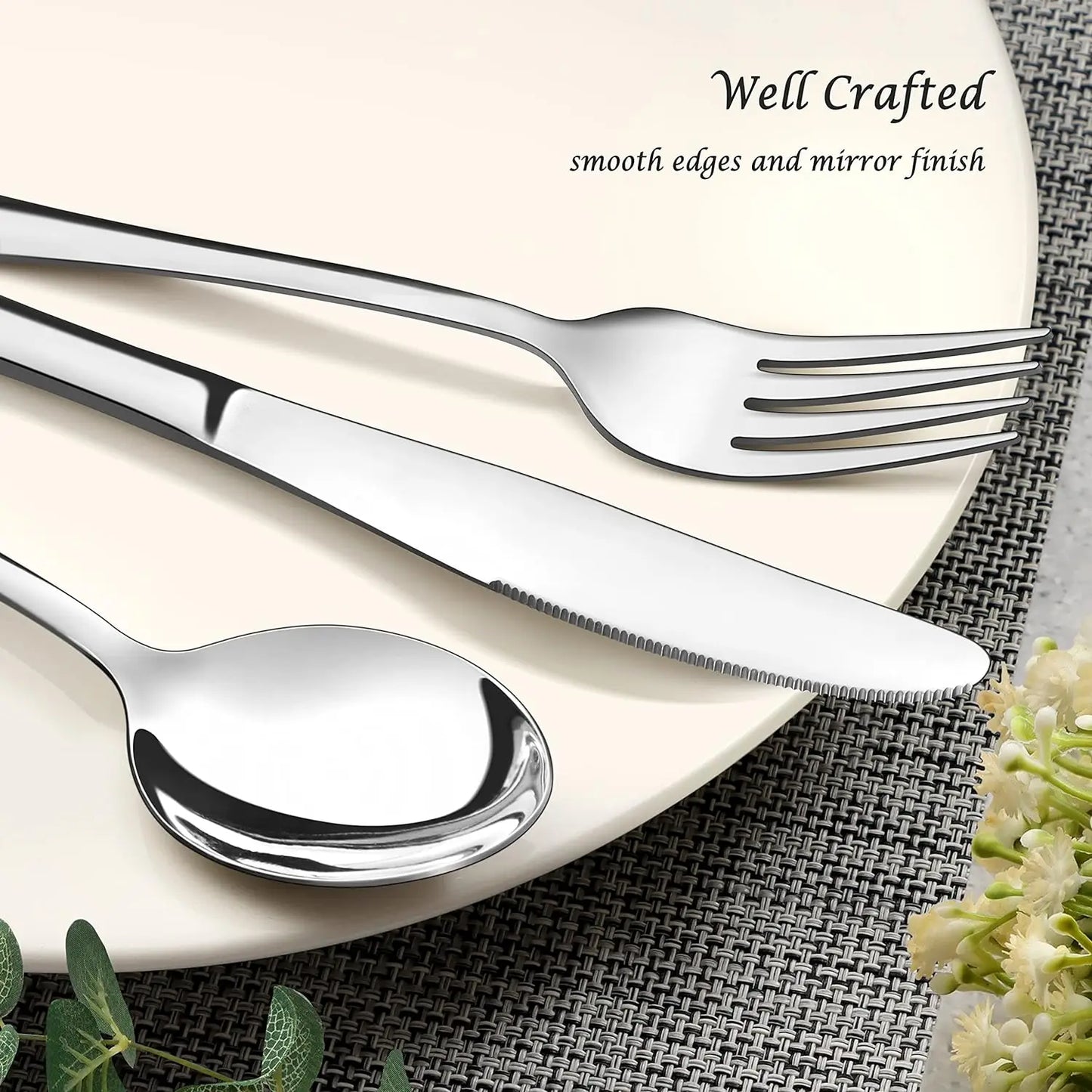 24-Piece Silverware Set with Steak Knives