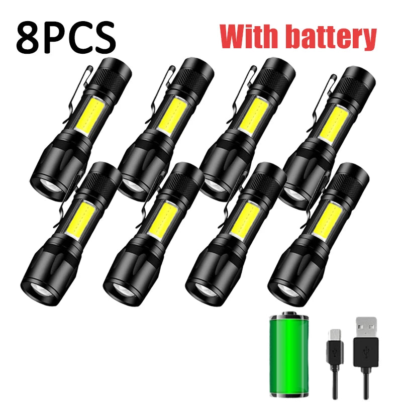 Mini Torch LED Rechargeable Flashlight