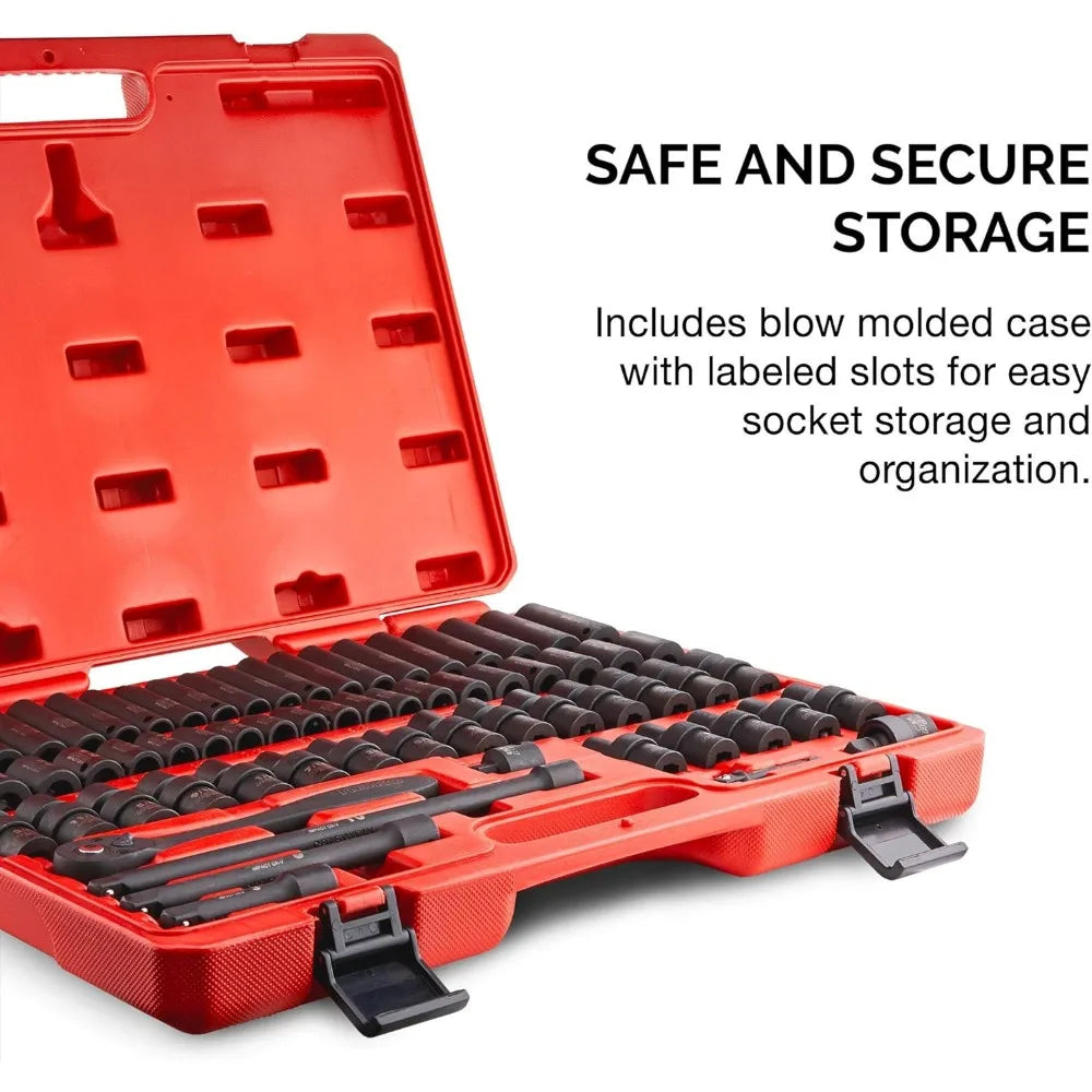3/8” Drive, 67 Piece Impact Socket Set