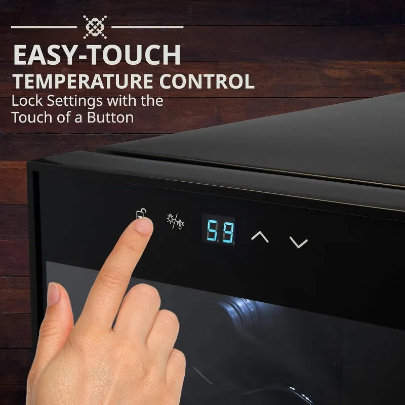 18-Bottle Wine Cooler with Lock