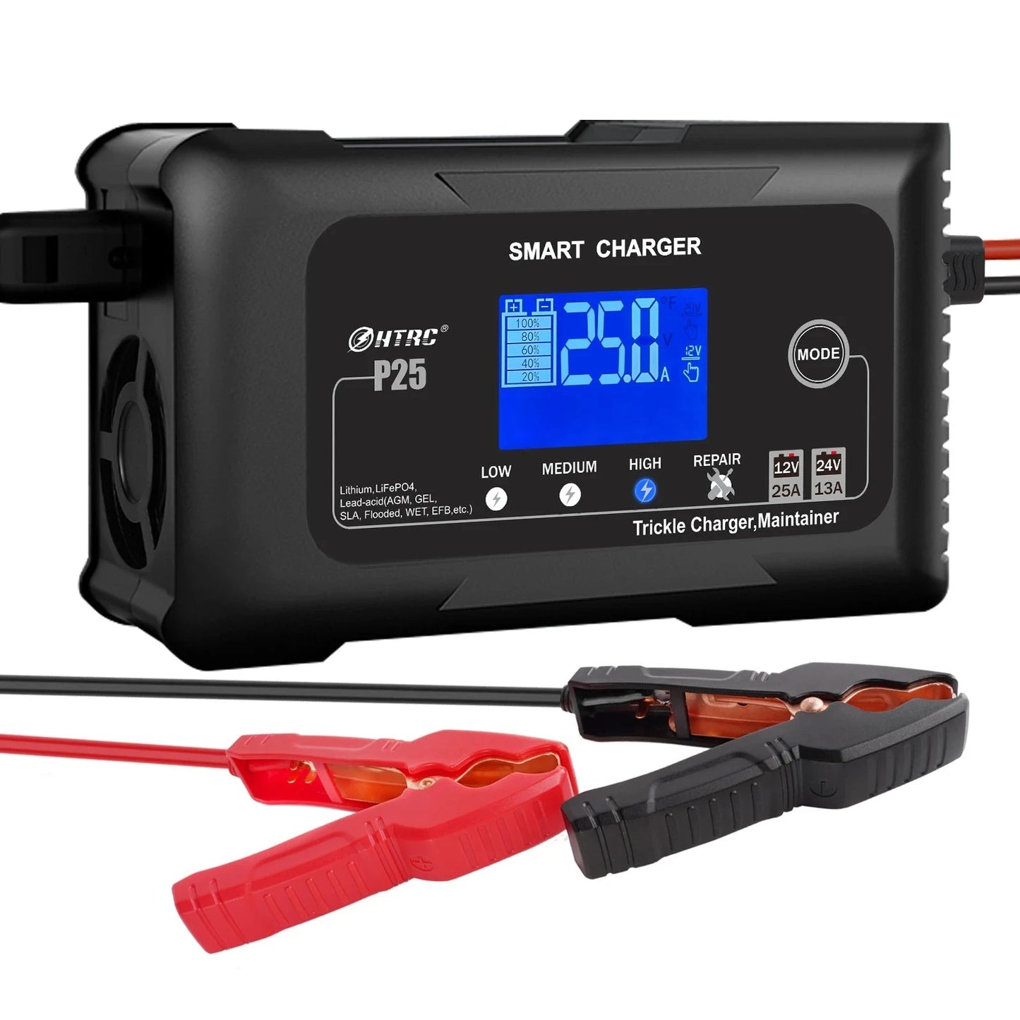 25A LiFePO4 Car Battery Charger