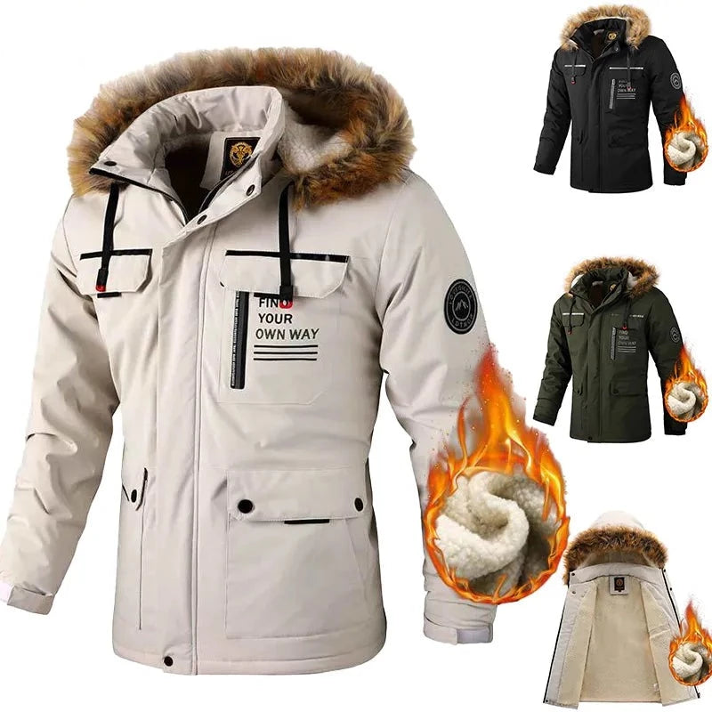 Men's Fleece-lined Thickened Jacket