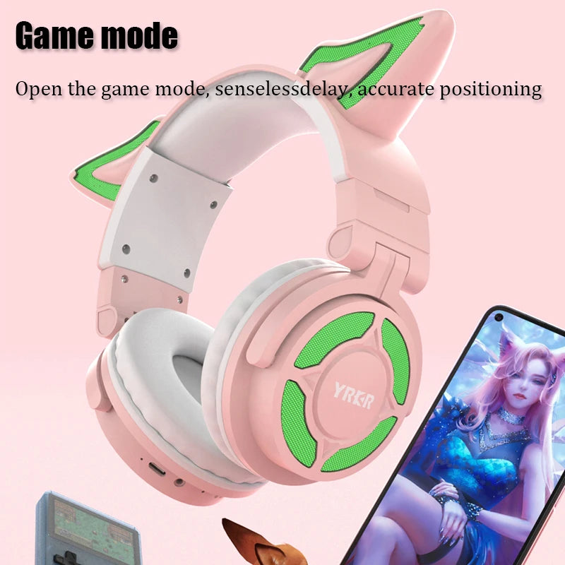 RGB Cat Ear Bluetooth Headphones