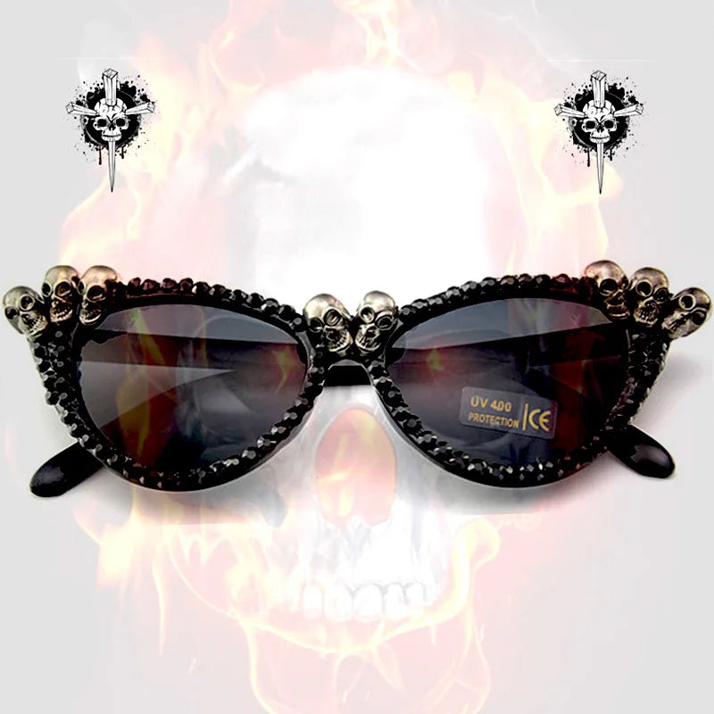 Gothic Skull Halloween Sunglasses