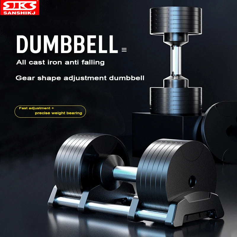 Adjustable Round Dumbbell Set
